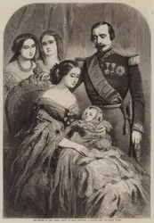 De terugkeer van het Franse hof naar Parijs, Napoleon III, Eugénie en de prins